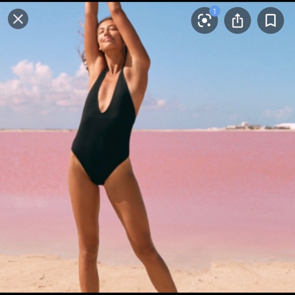 Black Ribbed Swimsuit